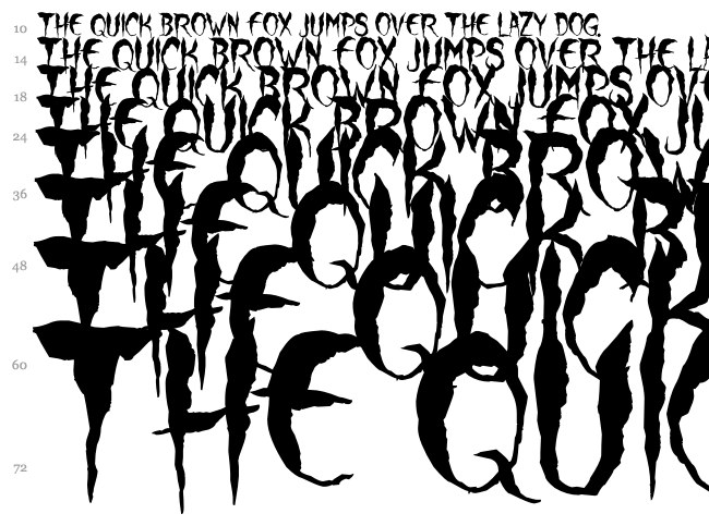 Wolf Moon font waterfall